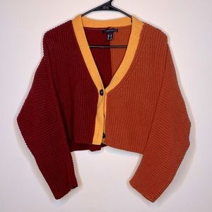 FOREVER21 Cropped Block Color Oversized Sweater